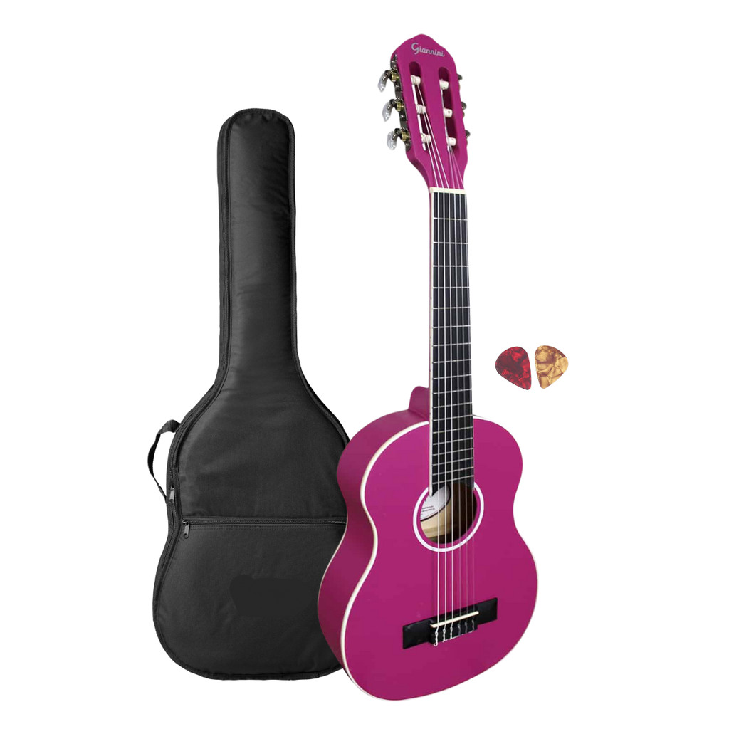 Violão Giannini Infantil 1/2 Rosa NR PKS Pink Satin + Capa