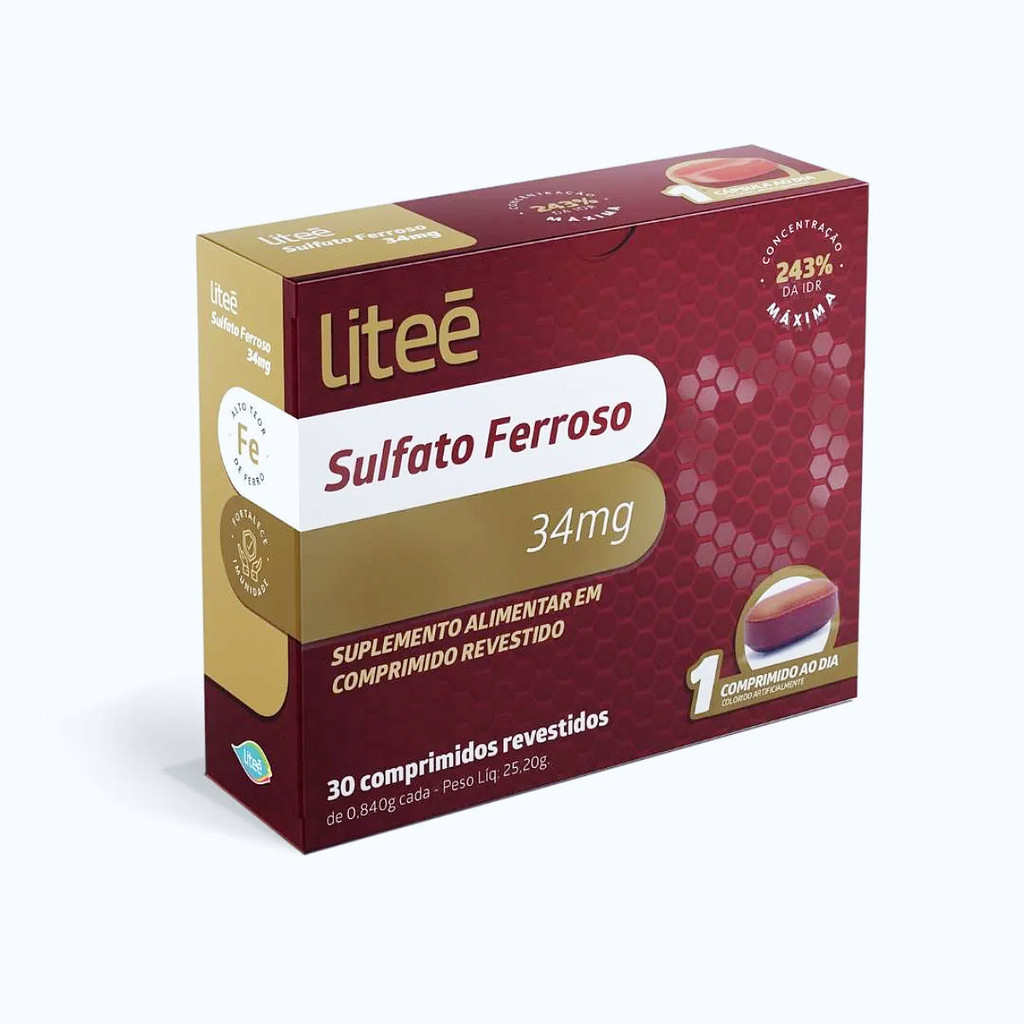 Liteé Sulfato Ferroso 34mg 30 comp