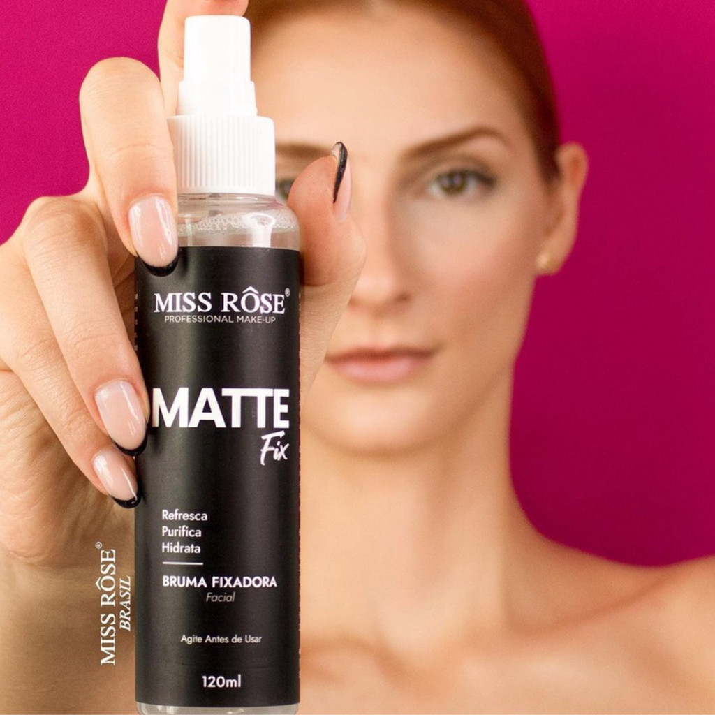 Bruma Fixadora Facial Matte Fix 120ml - Miss Rosê Bruma Fixadora Facial Matte Fix 120ml - Miss Rosê