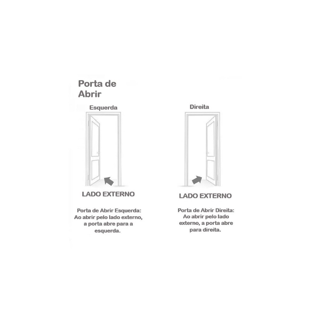 Detalhes do Kit Porta de Madeira Decorada 215x85cm com Batente de Aço 06cm Neblina MGM Branco