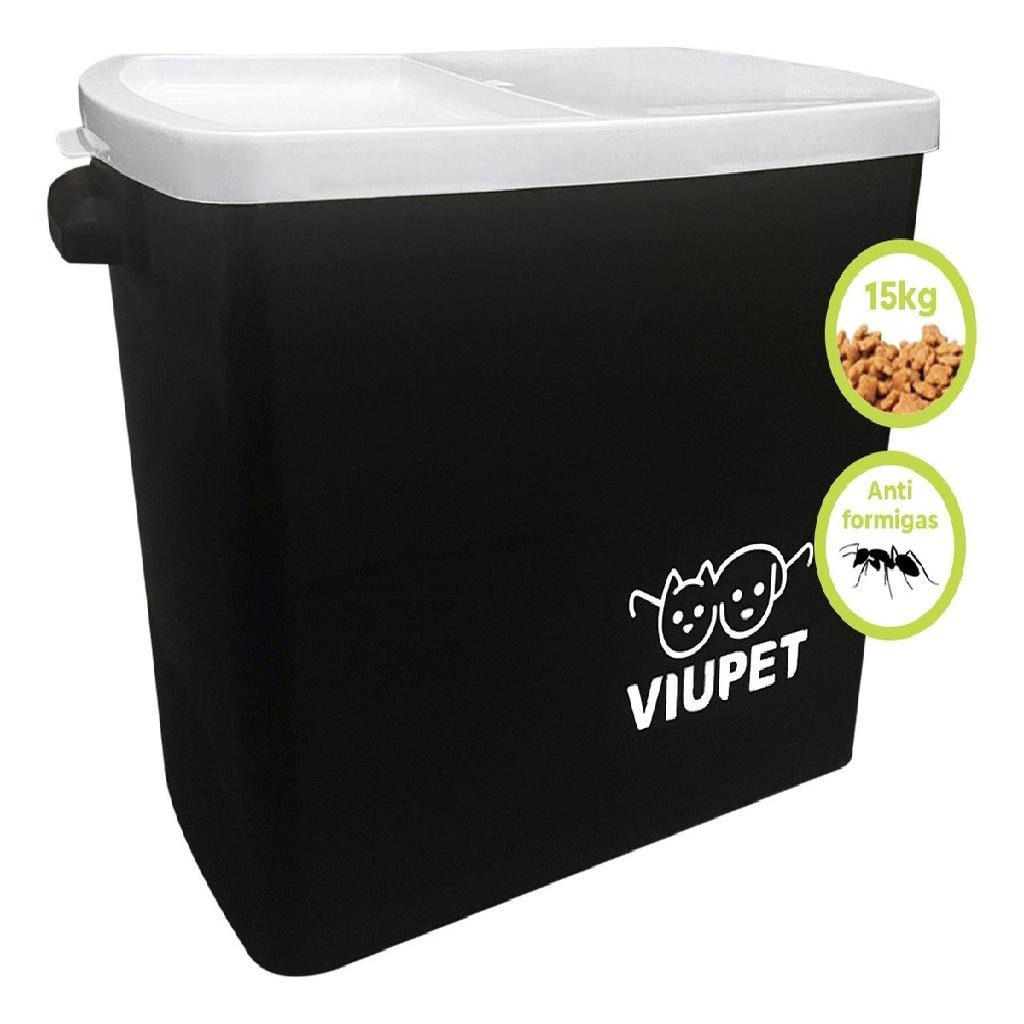 Porta Ração 15 Kg Viu Pet Conserva E Protege Dispenser Para Guardar Ração