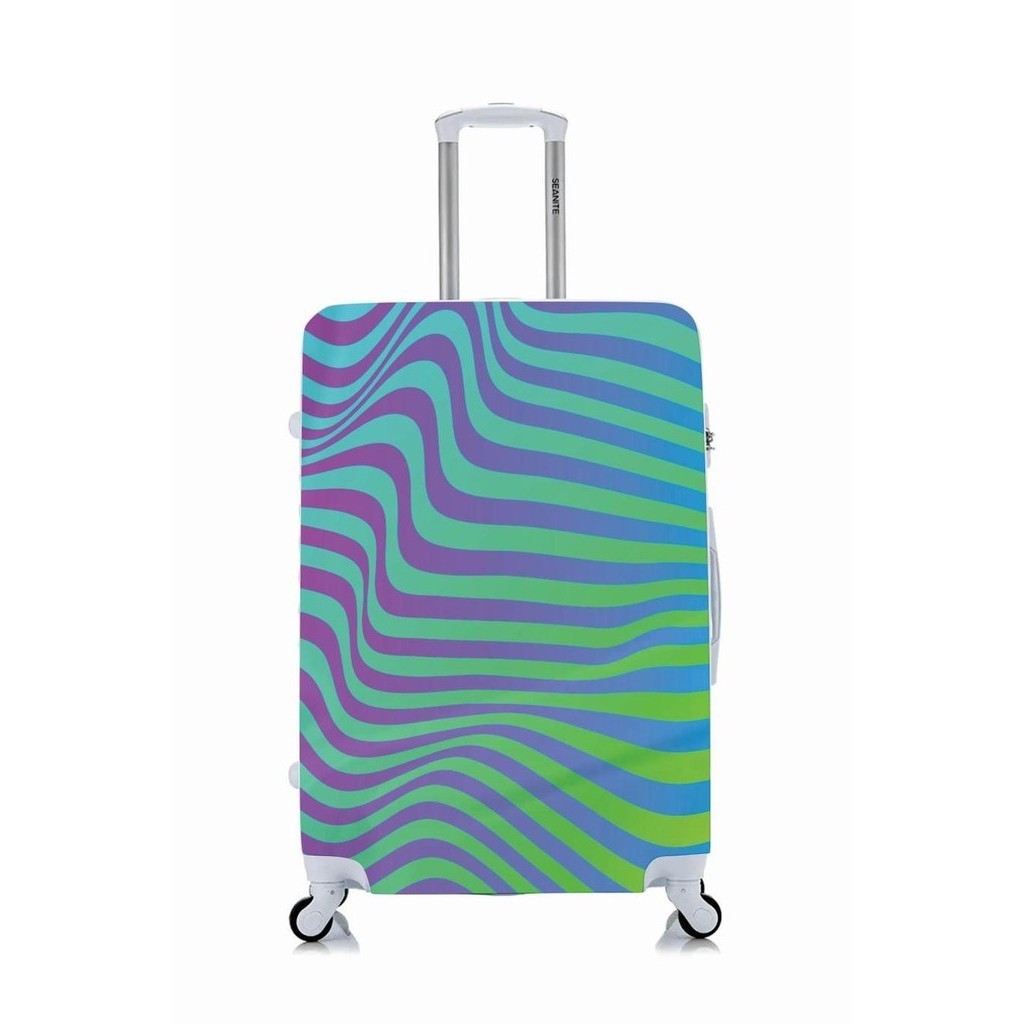 Capa Protetora Para Mala Viagem Personalizada Grande Psicodelico Degrade