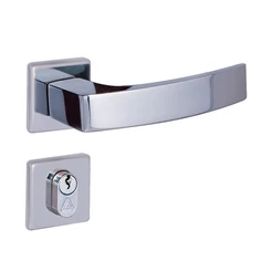 fechadura entrada quadratta curva roseta 55mm cromado alianca