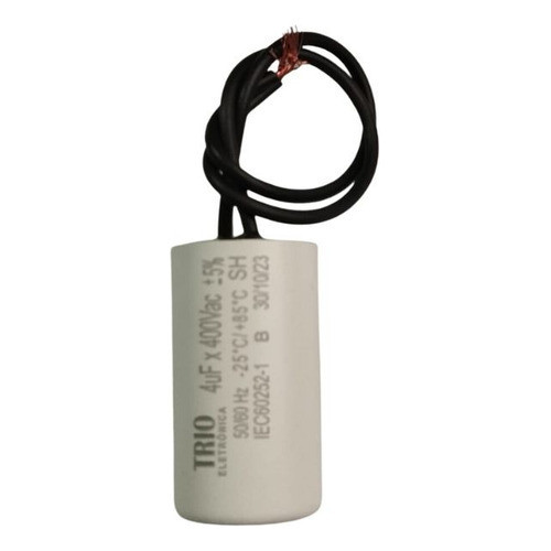 Capacitor 4uF 400V Partida Motores Ventiladores Eletrodomesticos Bombas D'Água Portão Permanente