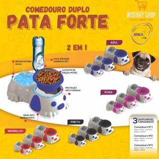 Comedouro Duplo Pata Forte Antiformigas e Antiderrapante para Cães e Gatos em Oferta na Shopee