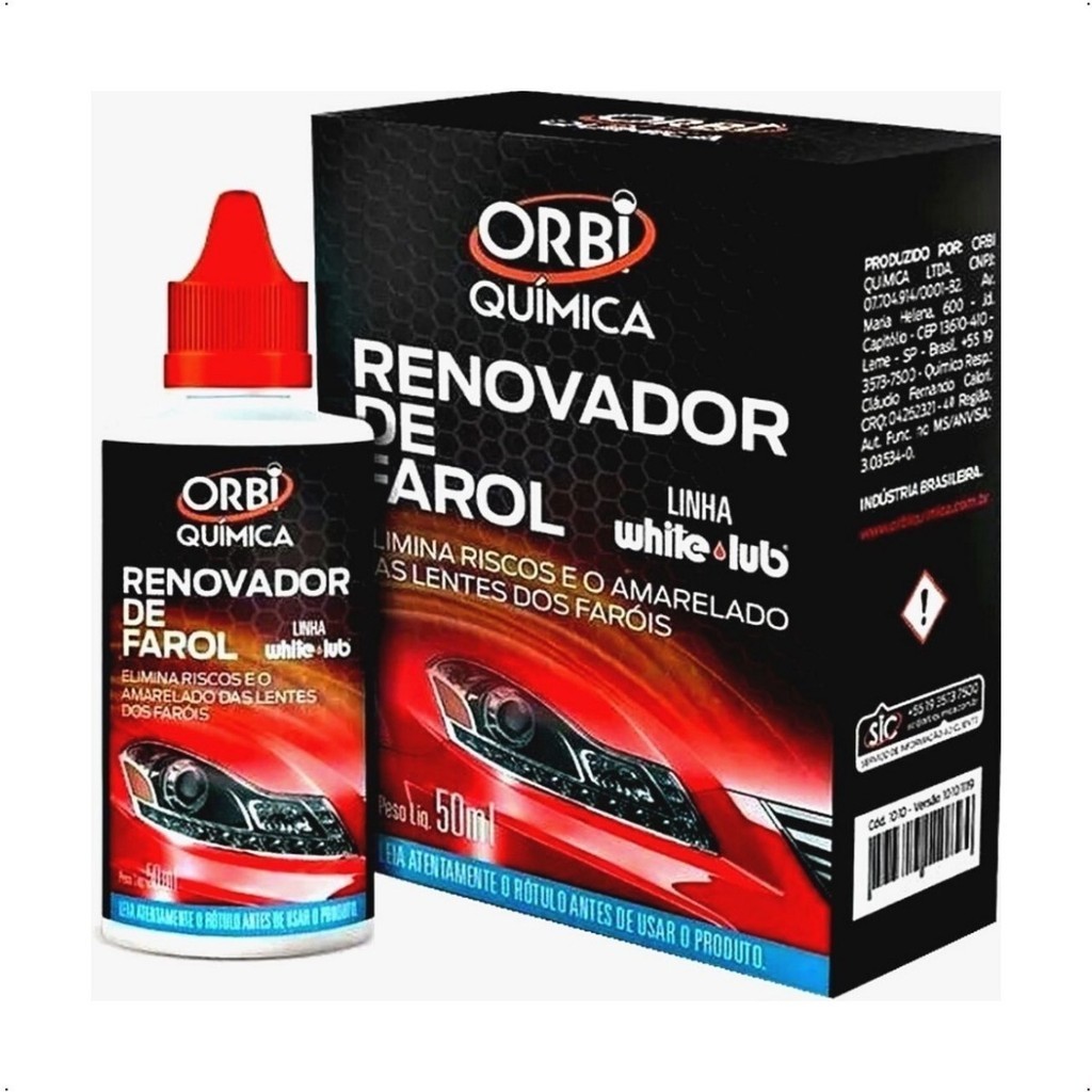Renova Farol Amarelado Restaura Revitalizador Renovador Com Estopa 50ml