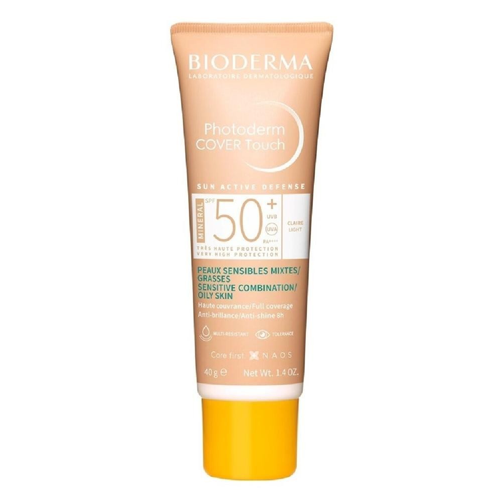 Protetor Solar Facial Bioderma Photoderm Cover Touch FPS50+ Cor Clara 40g