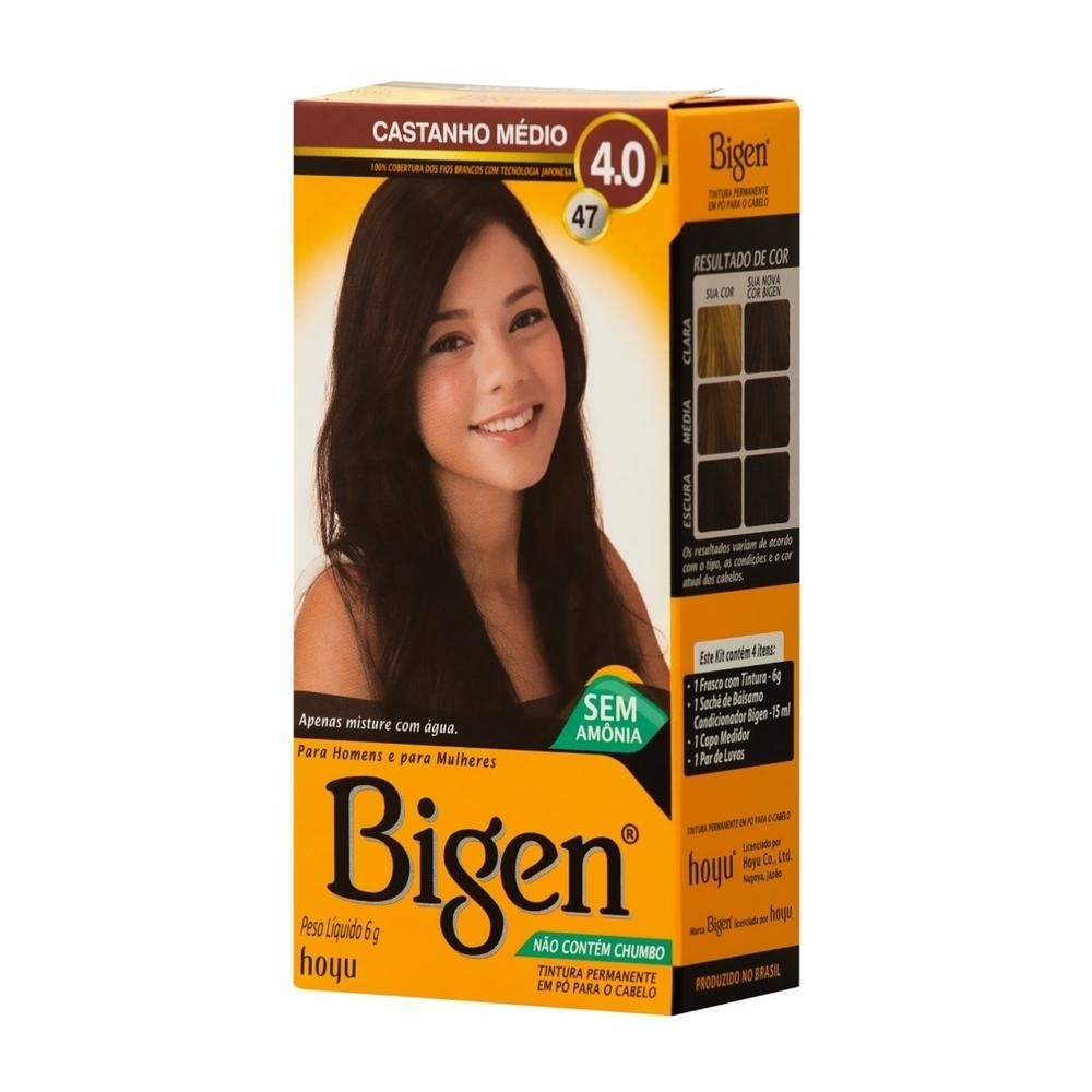 Tintura em Po Bigen 47 Castanho Medio em Oferta na Shopee