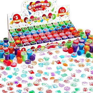 10Pcs/Pack Selos Sortidos Para Crianças Professores De Tinta Auto-Inserida Festa Favorita Caixa Do Tesouro Prêmio Sala De Aula De Páscoa Brinquedos De Presente em Oferta na Shopee