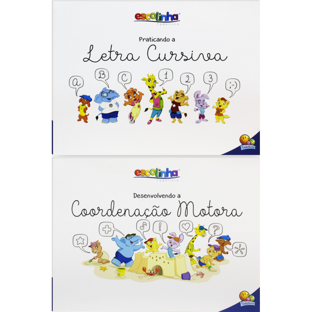 Coleção Escolinha Escrever Bem - Coordenação Motora + Letra Cursiva