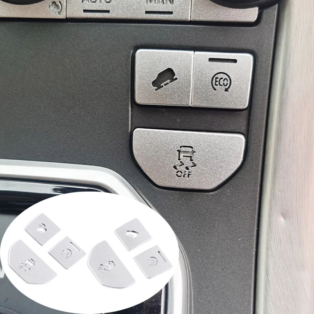 Estilo Do Carro Start Stop ESP Botão Capa Adesivo Apto Para Land Rover Range Rove Evoque 2014-2019 Acessórios Automóveis