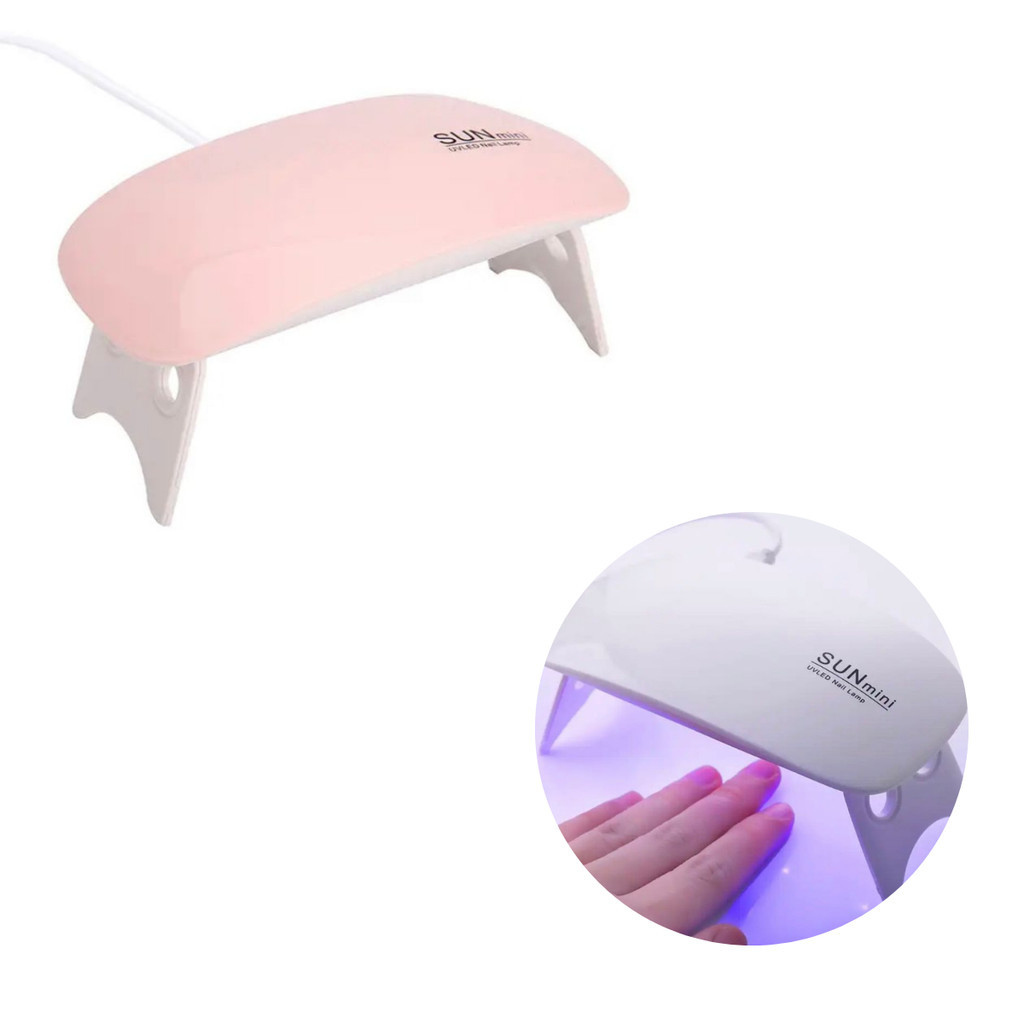 1 Mini Cabine Led Uv Estufa Seca Unha Esmalte Gel Fibra Nail