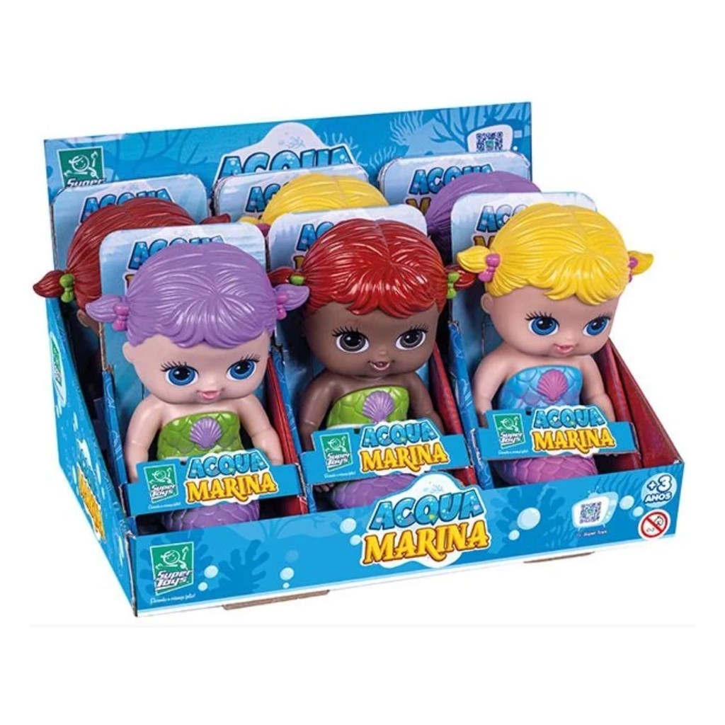 Boneca Sereia Acqua Marina Sortida e Unitária Super Toys - 537 em Oferta na Shopee