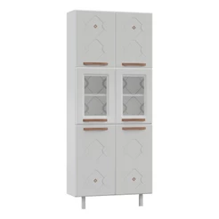 Paneleiros em Aço Mirage New 6 Portas 5 Prateleiras com Vidro