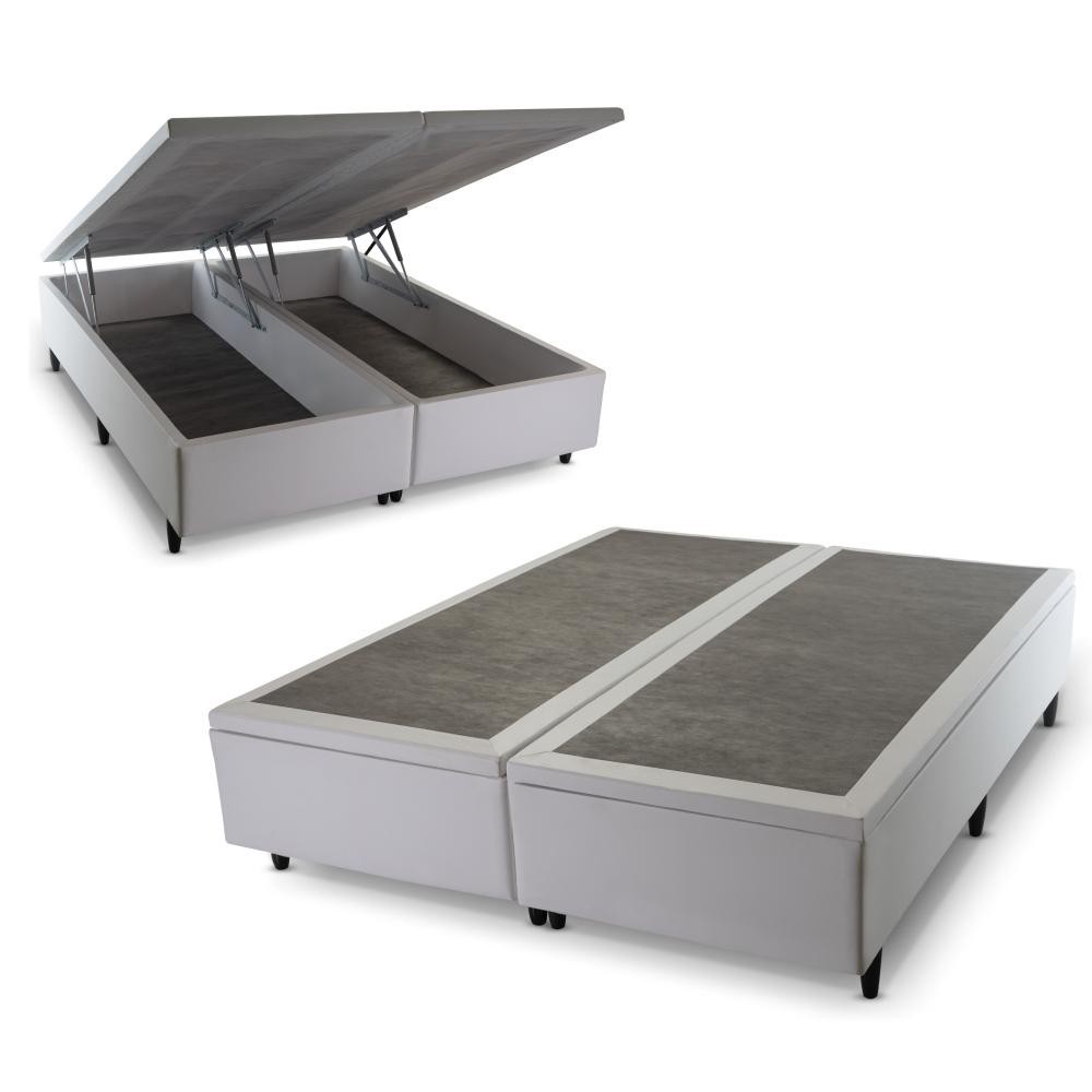 Box Baú Branco King Size 193x203x45 - King House em Oferta na Shopee