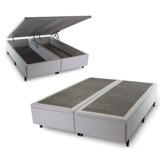 Box Baú Branco King Size 193x203x45 - King House em Oferta na Shopee