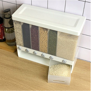 Dispenser de Armazenamento para Grãos - Arroz e Feijão para Parede ou Bancada