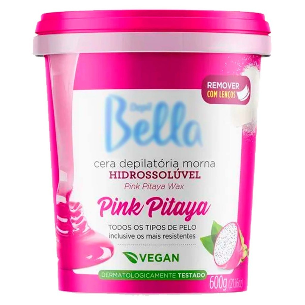 Cera Depilatória Hidrossolúvel Pink 600g  - Depil Bella em Oferta na Shopee