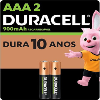 Pilha Recarregável AAA Pequena DURACELL c/2 un. em Oferta na Shopee