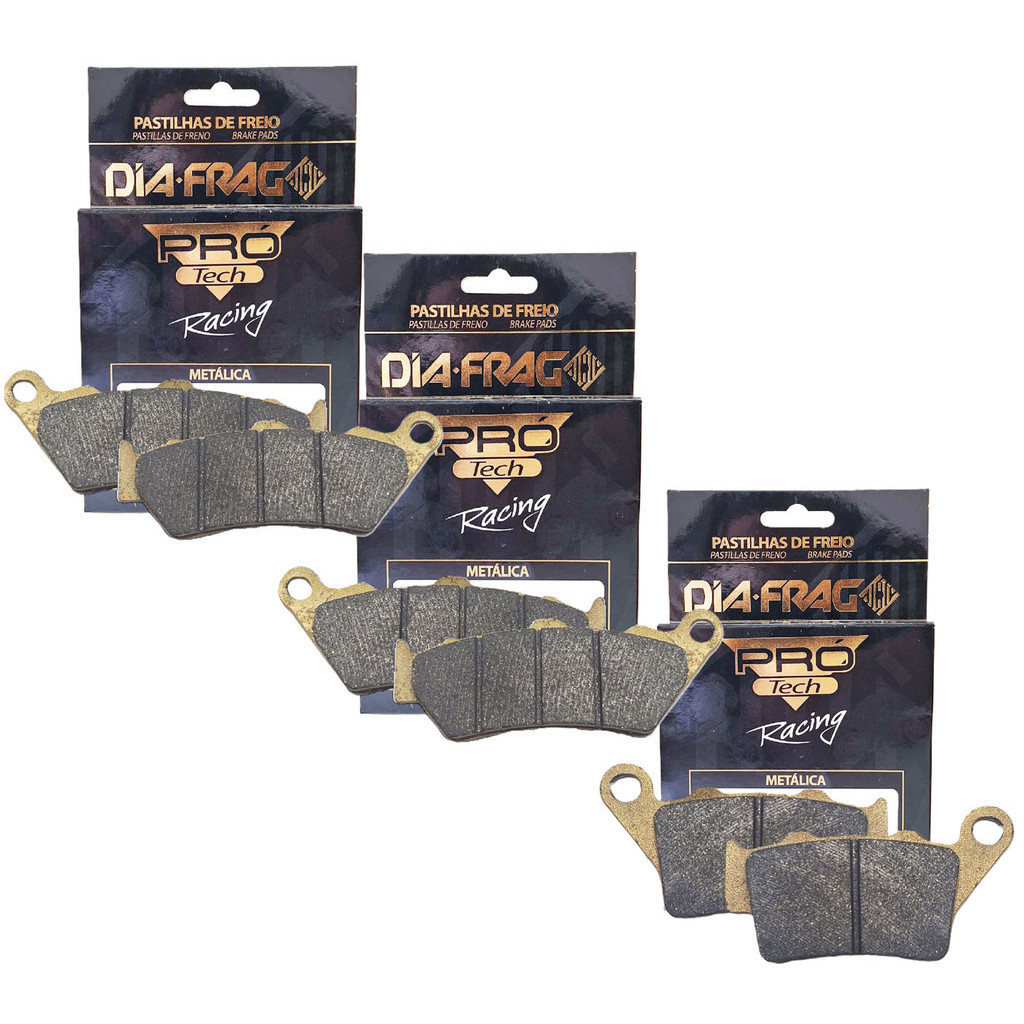 Kit Pastilhas de Freio P/ Bmw F800 Gs / F850 Gs / F700 Gs / F750 Gs Potenza Diafrag Pro Tech em Oferta na Shopee