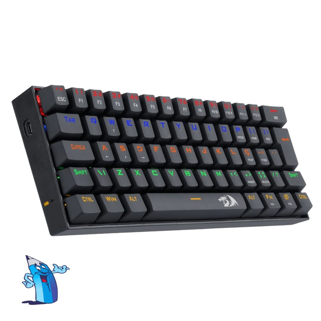 TECLADO GAMER MECANICO REDRAGON LAKSHMI RAINBOW SWITCH ABNT2 K606R