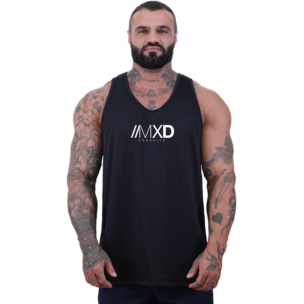 Regata Cavada Poliéster MXD Conceito Estampado Grife Básico Dry em Oferta na Shopee