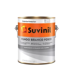 Fundo Branco Fosco Nivelador Madeira 3,6L Suvinil