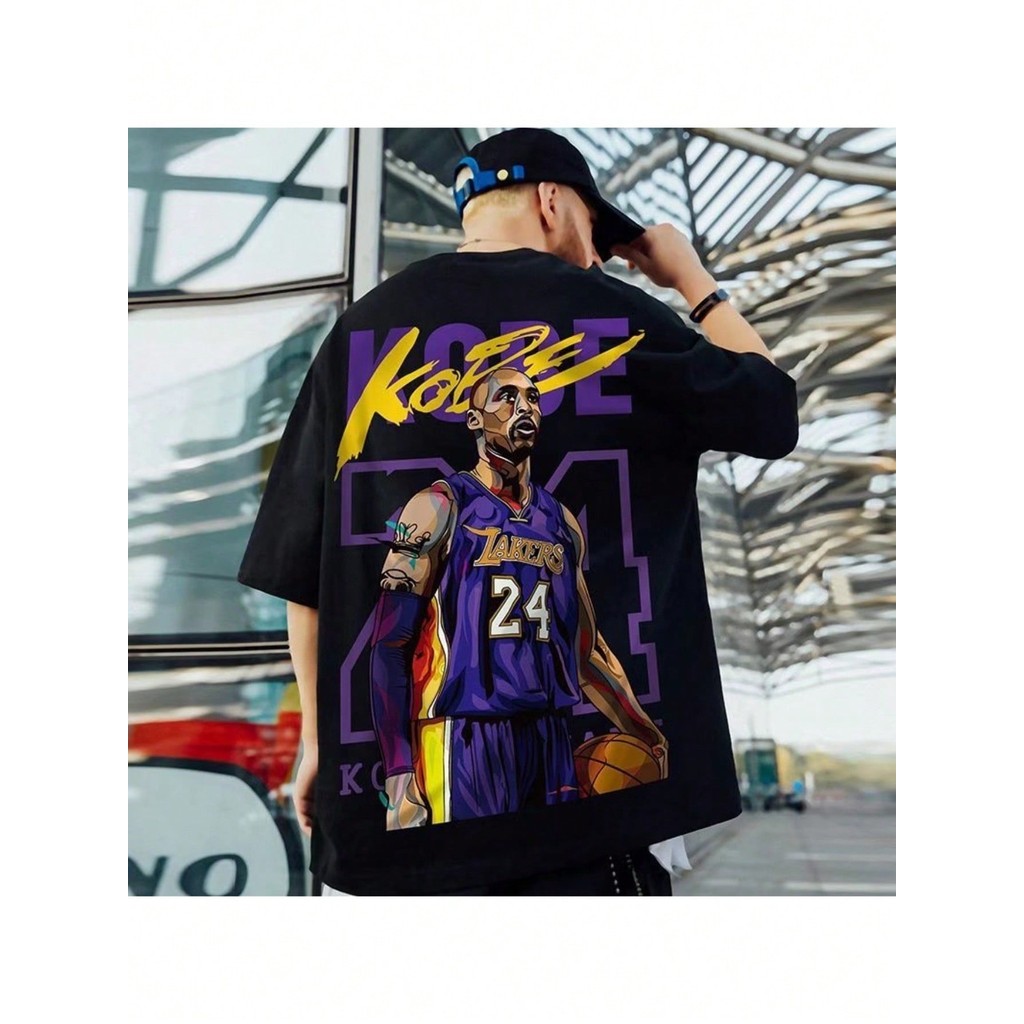 Kobe Basquete Streetwear Rua Basico Maré Simples Casual Camiseta Unissex Masculino Feminino Top Premium Lançamento