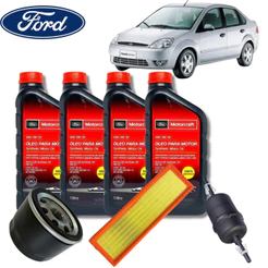 KIT REVISÃO 5W30 MOTORCRAFT SP + FILTROS ( FORD KA 1.0 /1.6 2008 > 2013)