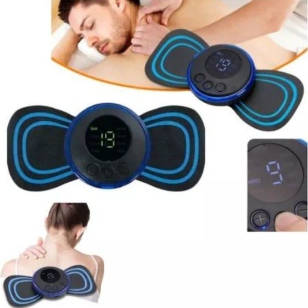 Mini Massageador EMS Portátil: Alívio Rápido para Dores Musculares e Cervicais em Qualquer Lugar