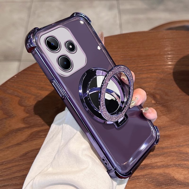 Capa Para REALME C63 C61 NOTE 60 2024 4G De Telefone À Prova De Choque 3D Suporte De Espelho De Maquiagem Nova Macia SJS