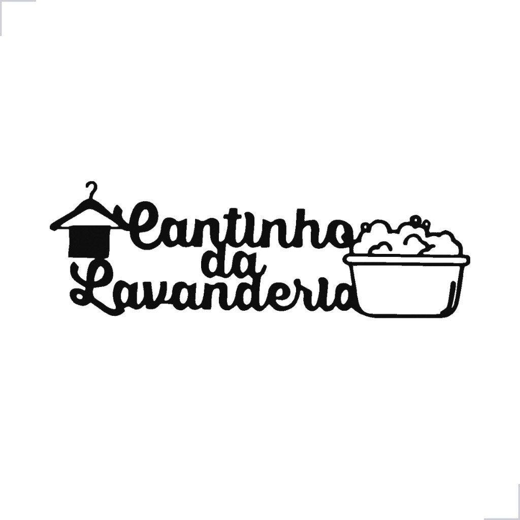 Placa Decorativa Em Mdf Cantinho Da Lavanderia 40x13cm achadinhos da shoppe casa baratinho