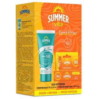 Kit Protetor Solar Summer FPS 50 + Protetor Labial em Oferta na Shopee