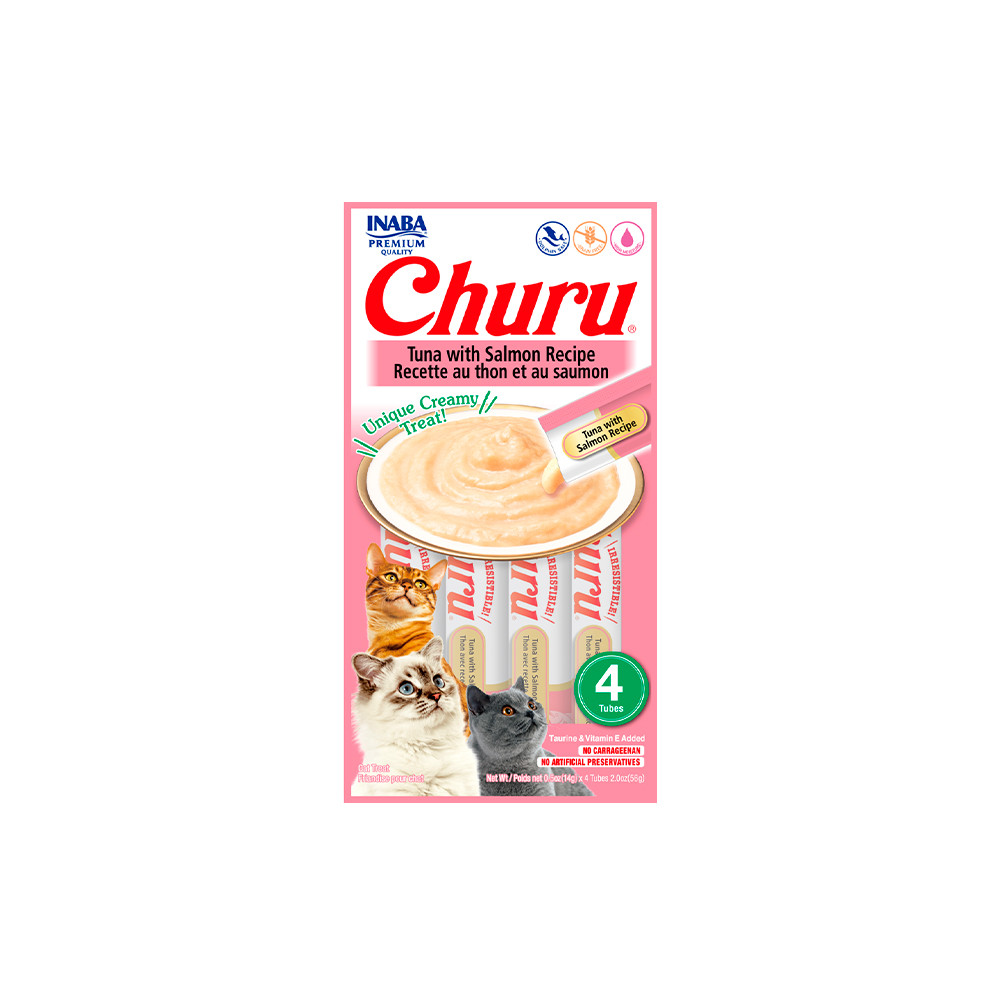 Purê Churu Atum e Salmão para Gatos 56g