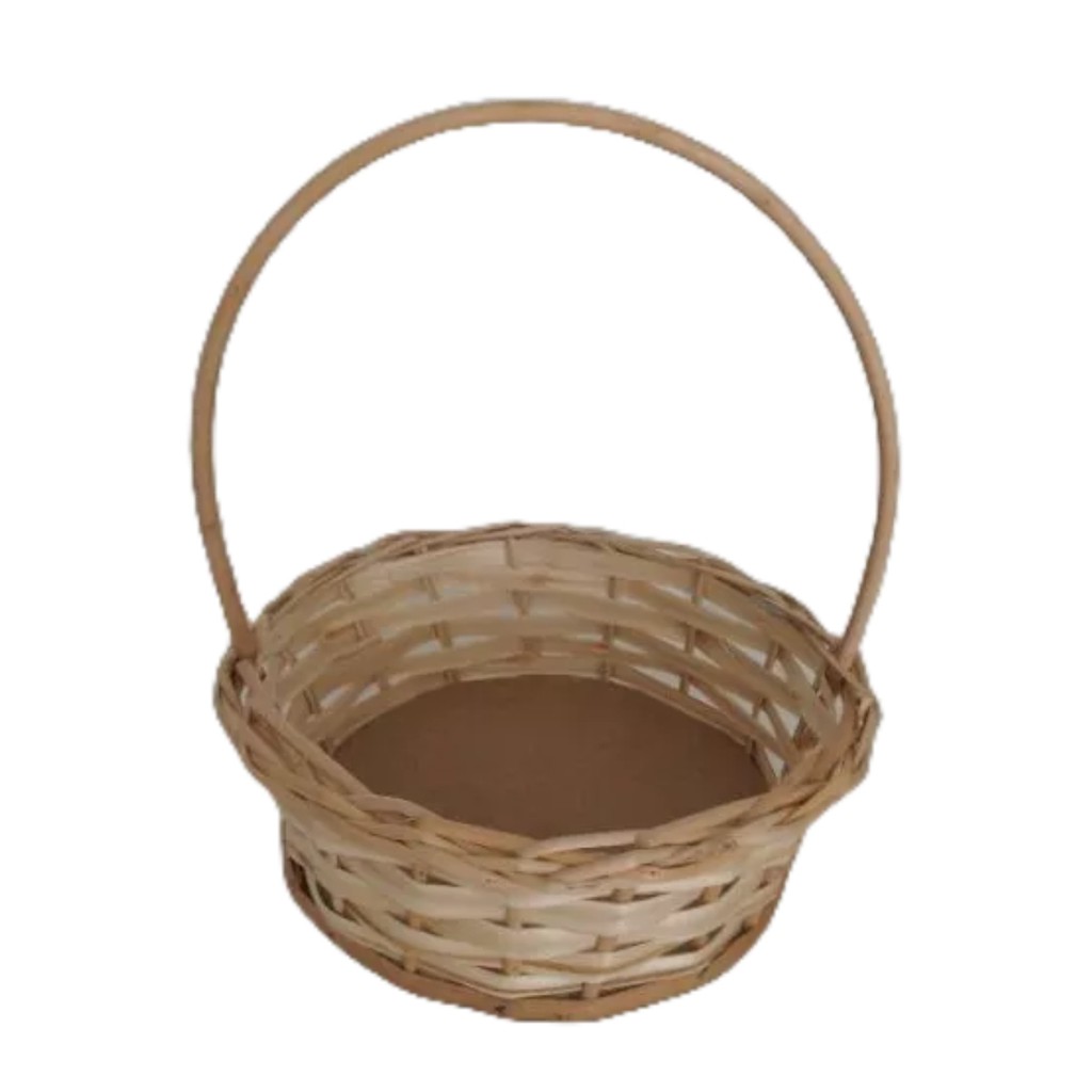 Cesta de Páscoa em Vime 22cm, Artesanal e Perfeita para Presentes