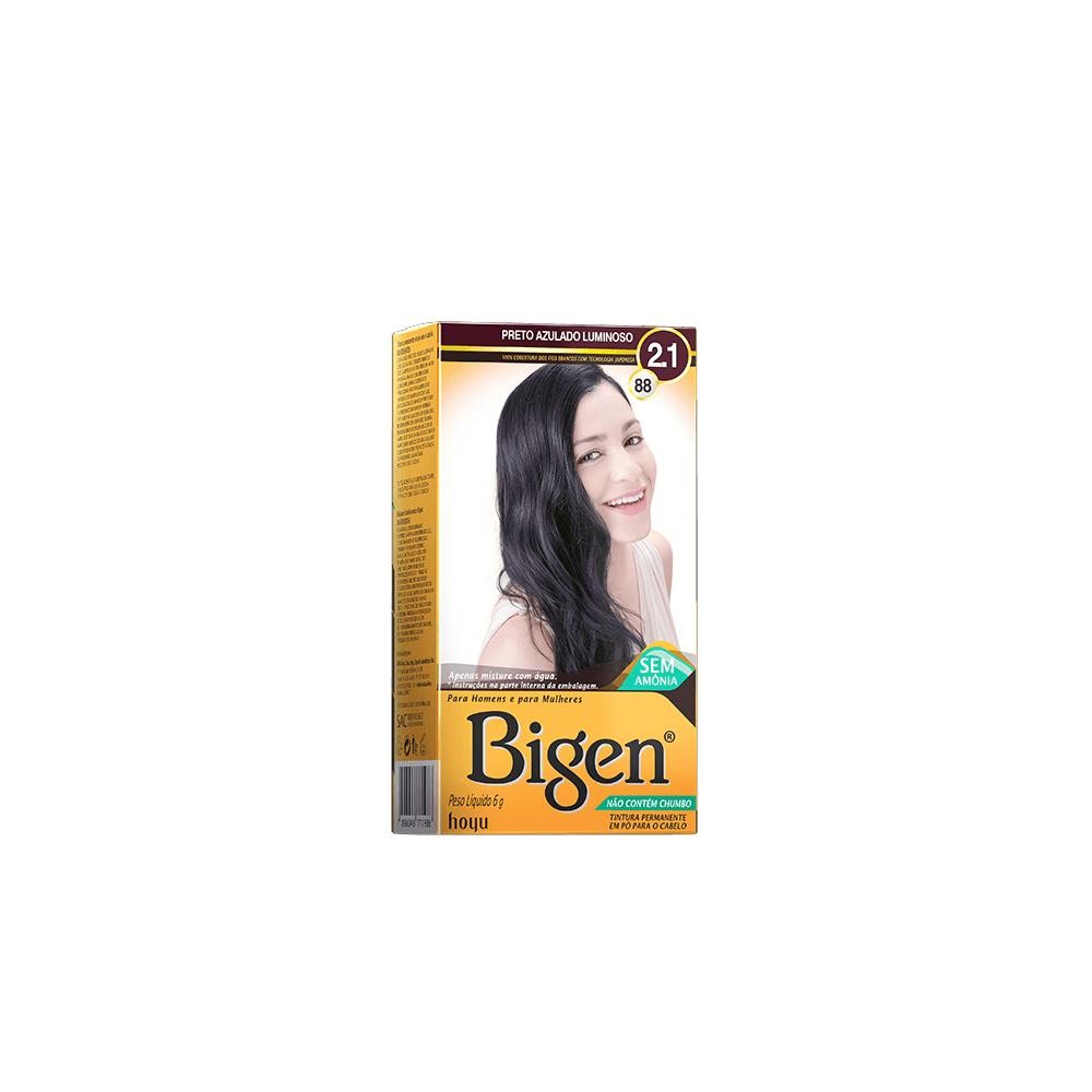 Bigen Tintura Capilar à base de água 2.1 Preto Azulado Lumi. em Oferta na Shopee