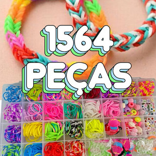 kit Elásticos colorido De Silicone Para Cabelo elástico para fazer pulseiras + feche