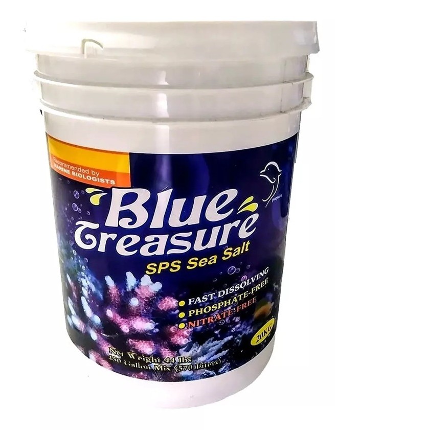 Sal Blue Treasure Sps Balde 20kg Aquário Marinho Faz 600l