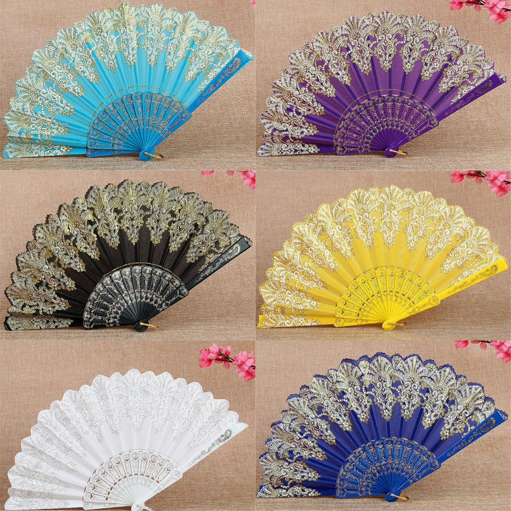 Leques Dobráveis De Renda , De Mão Seda , Perfeitos Para Casamentos , Festas E Dançar