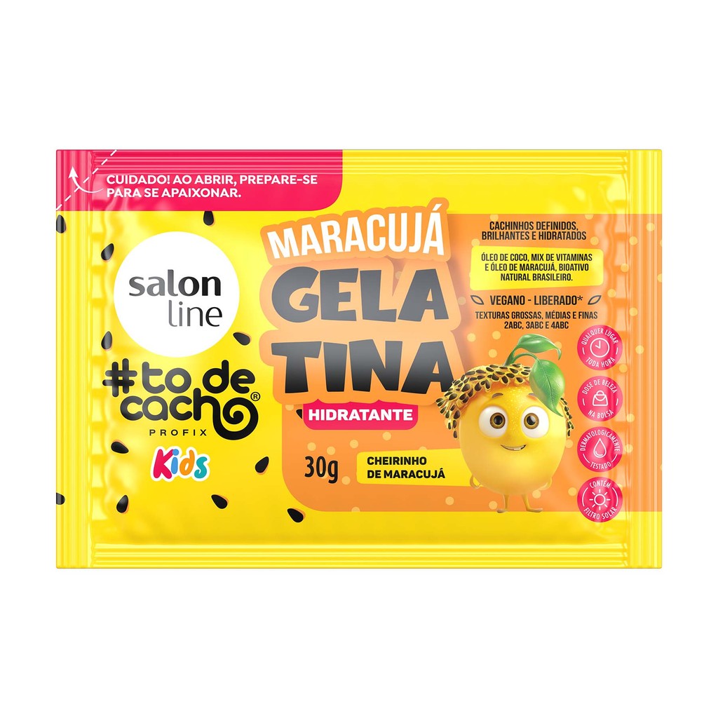 Sachê Maracujá Gelatina Hidratante #todecacho Kids 30g - Mom & Baby