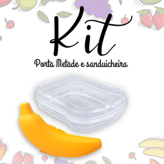 KIT PORTA METADE  BANANA +SANDUICHEIRA – PRATICIDADE E CONSERVAÇÃO em Oferta na Shopee