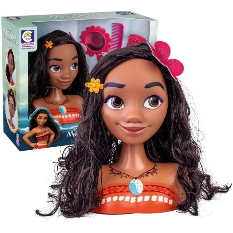 Boneca Moana para pentear com acessórios Disney em Oferta na Shopee