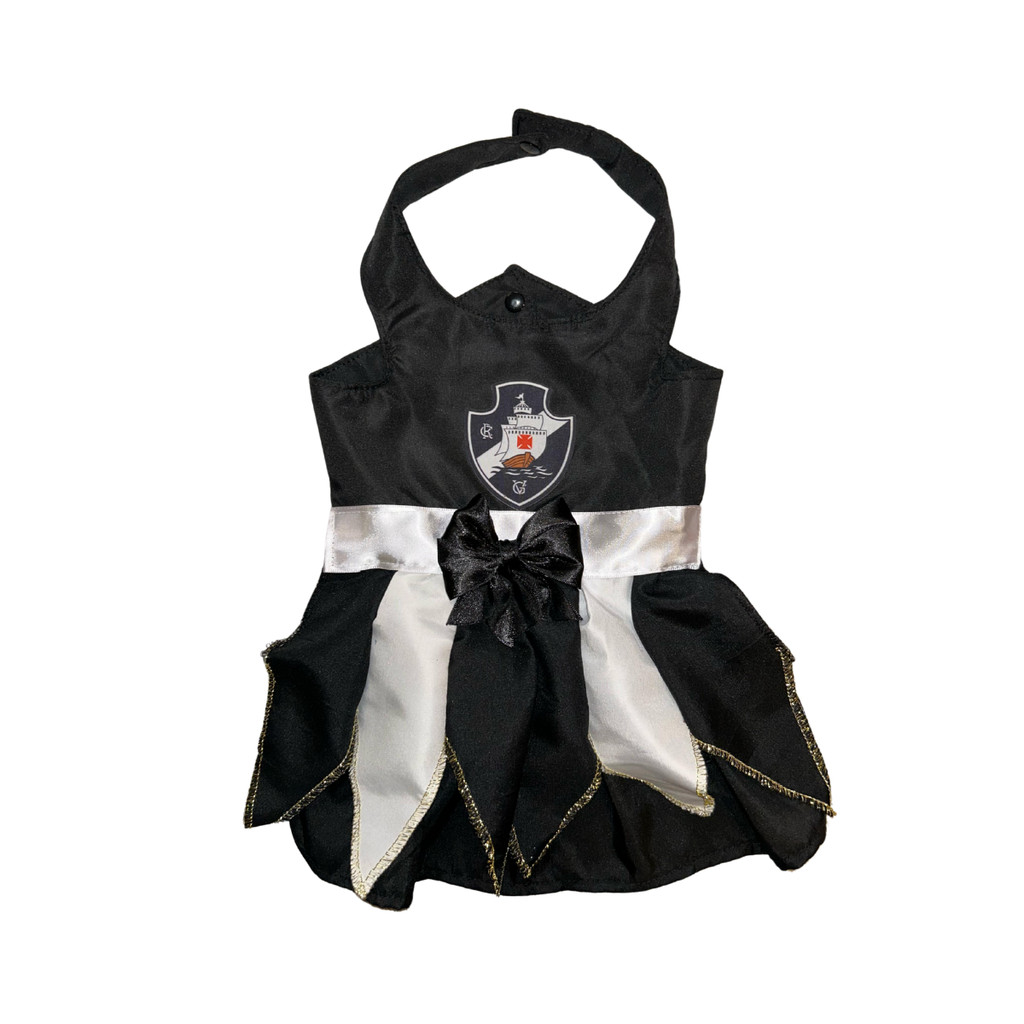 Fantasia Pet Vasco Cruzmaltina ➕🖤 Roupa de Time para Cachorro e Gato (Todos os Tamanhos)