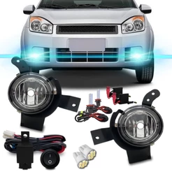 Kit Farol Milha Fiesta 2007 2008 2009 2010 + Kit Xenon Hb4 8000k