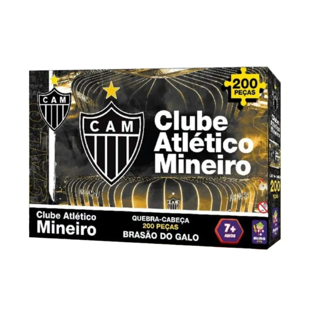 Quebra-Cabeça Puzzle Coleção Futebol Atlético Mineiro Brasão 200 Peças - 2571