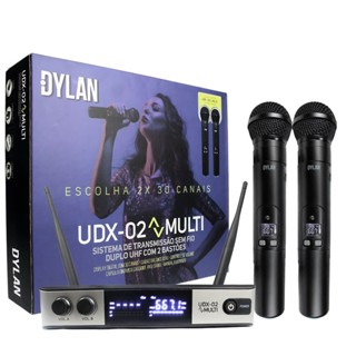 Microfone Sem Fio Duplo Dylan Udx02 Multi Dinâmico Cardioide em Oferta na Shopee