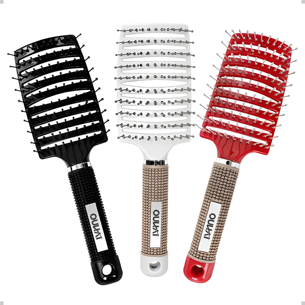 Escova Raquete Vazada Profissional Barbeiro Cabeleleiro OUHAI em Oferta na Shopee