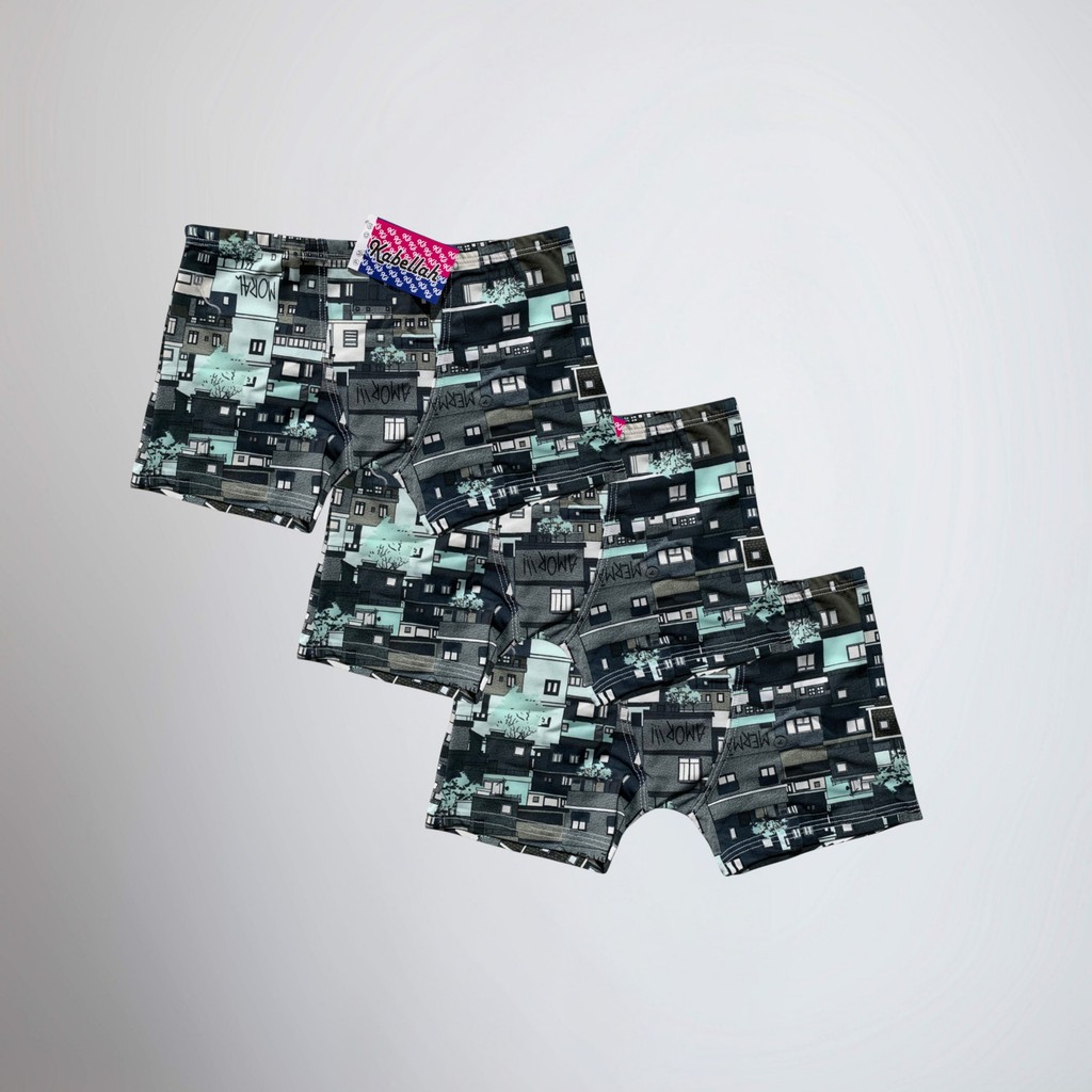 Kit 3 Cueca Boxer Infantil Estampada Com Elástico Embutido Forro 100% Algodão Box Masculina
