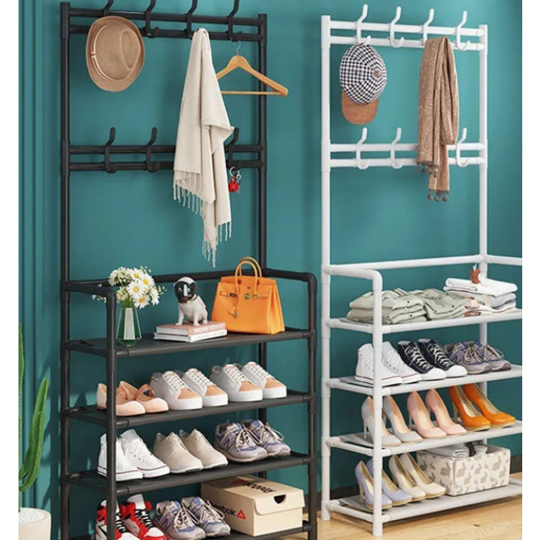 Cabideiro Arara De 4/5 Andar Sapateira Organizadora Suporte Multiuso Sapatenis Roupas Closet Quarto