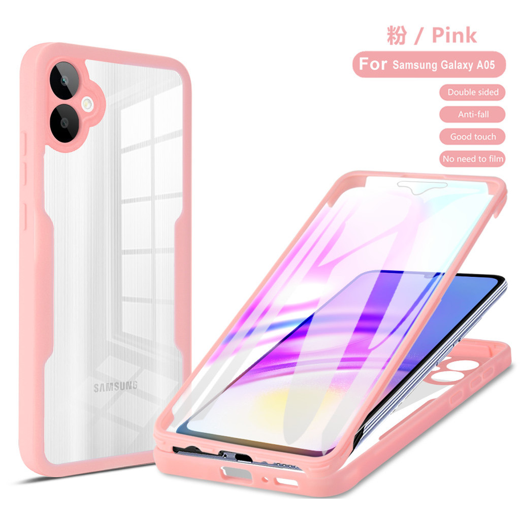 YBD 360 ° Capa Protetora Dupla Face Para Telefone Samsung Galaxy A03 A04 A05 A04E A042F Proteção Ultra Fina De Silicone Frontal E Traseira